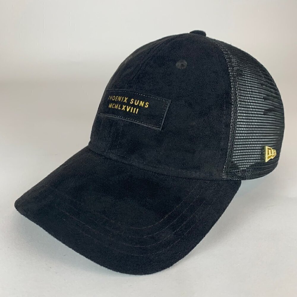 Phoenix Suns NBA New Era Black Label 9Twenty Relaxed Fit Strapback Trucker Hat